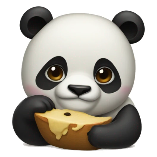panda eat banbo sticker