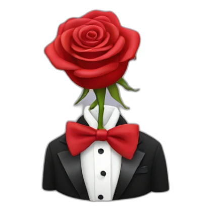 Rose in a tuxedo sticker