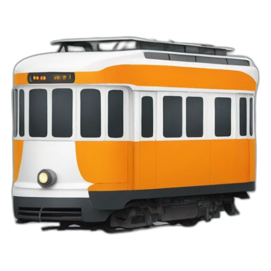 tram orange blanc sticker