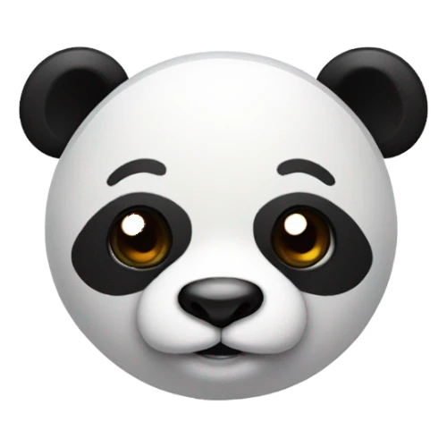straight faced panda sticker