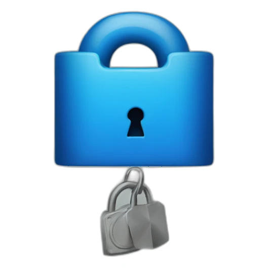 Blue lock sticker