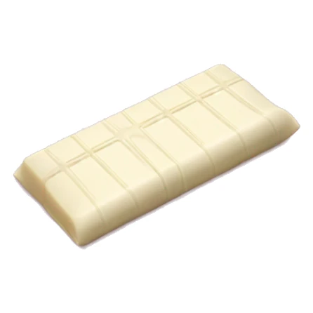 White chocolate bar in pale pink wrapper sticker