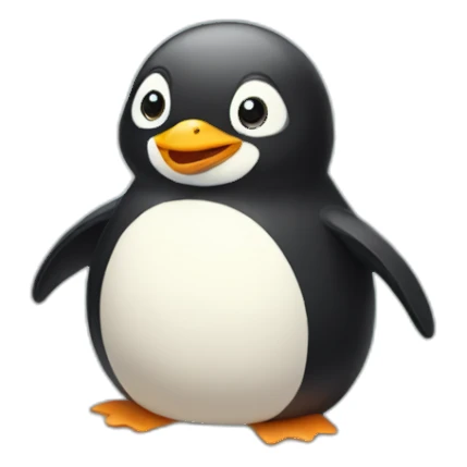 Cute little Chubby Penguin   sticker