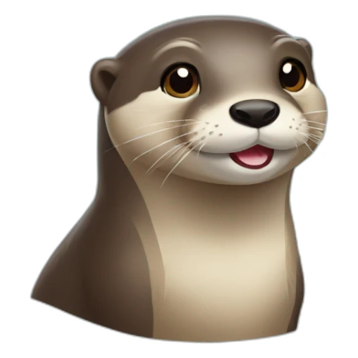 Loutre mignonne sticker