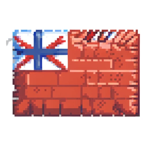 Make the flag of Norway more plain and simple, with a clean rectangular shape, minimal pixel art style, no extra effects, with no background. sticker