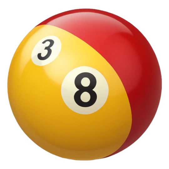 2 numbered billiard ball  sticker
