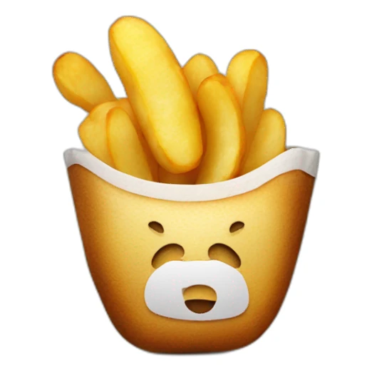 fried potato and beer sticker