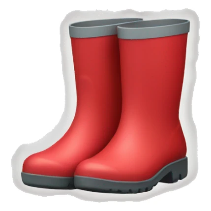 Red rain boots sticker