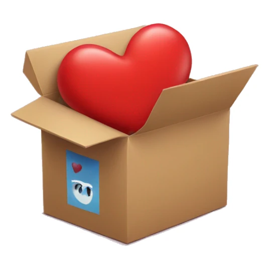 Heart with a box sticker