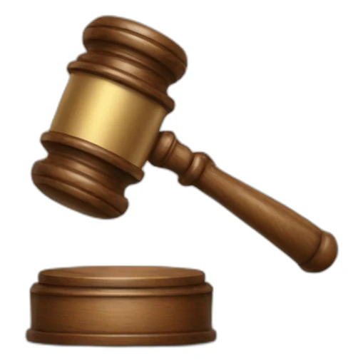Gavel in hand sticker