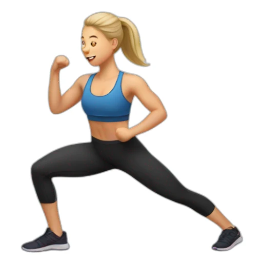 Scandinavian Girl doing hiit sticker