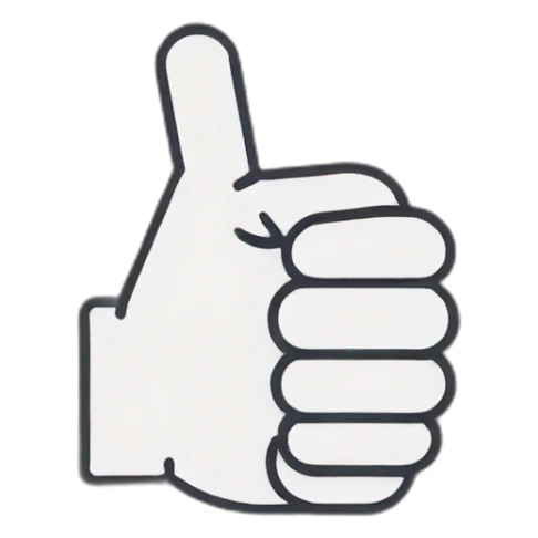 hand with broken thumb sticker