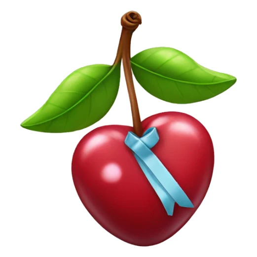 Cherry with ribbon sticker