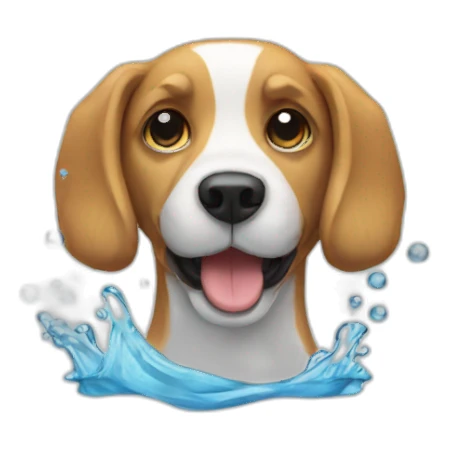 Dog + Water sticker