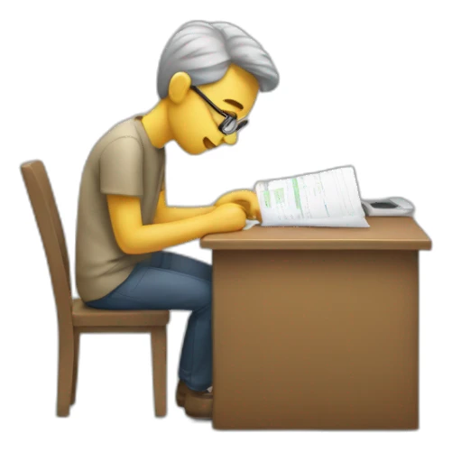 person taking the tests sticker