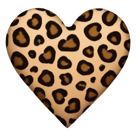 heart in leopard print  sticker