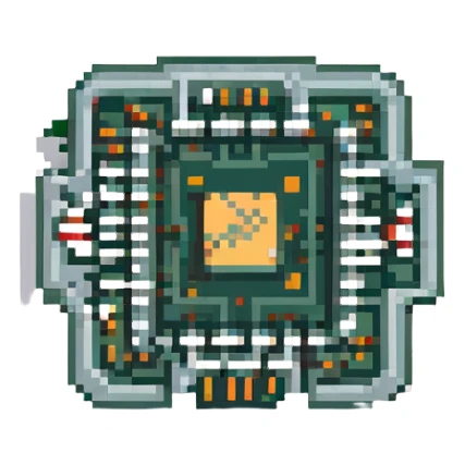 microchip retro-tech aesthetic sticker