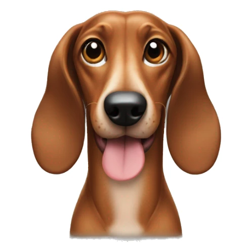 Weiner dog listening to tool sticker