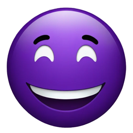 dark purple smiling happy face sticker