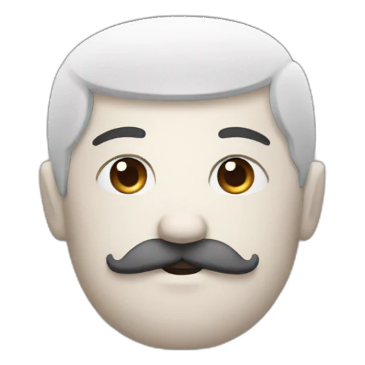 half moustache face sticker