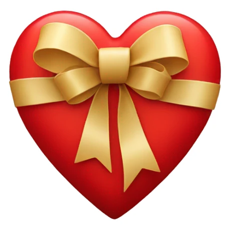 red heart with bow sticker