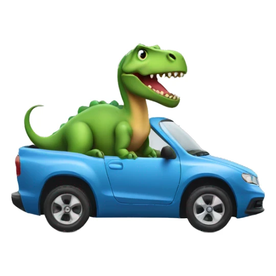Dinosaur in a car sticker