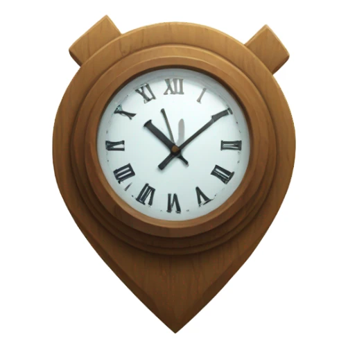 location pin with clock inside of it sticker