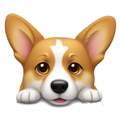 corgi working on a macbook seriously sticker