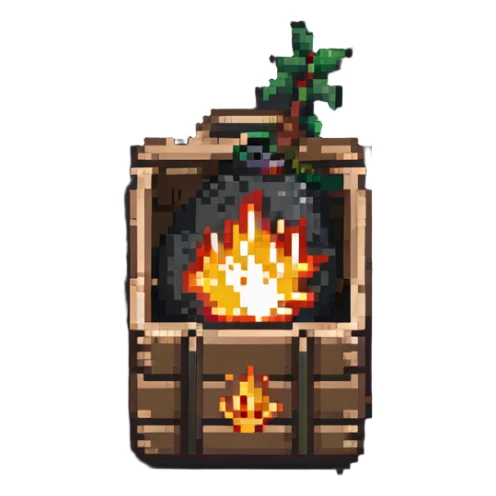 power up crate with bomb and fire symbol sticker