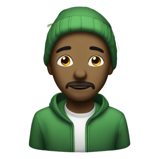 High off weed emoji sticker