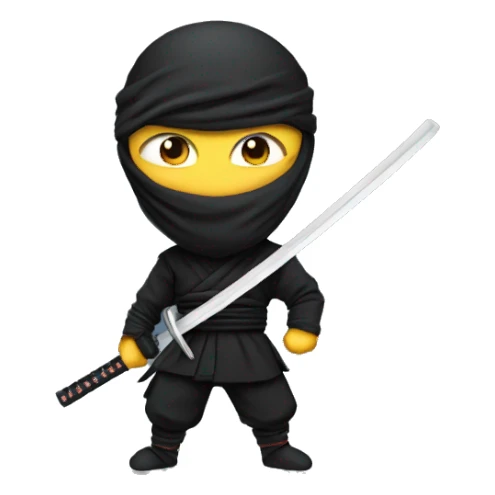 ninja with katana sticker