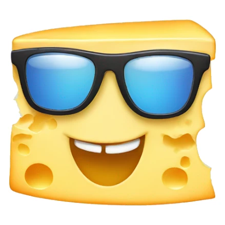 cheese wearing sunglasses  sticker