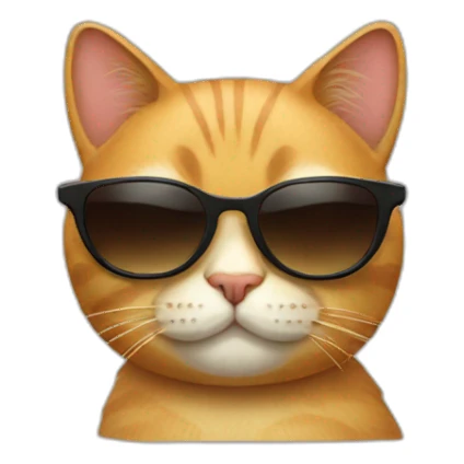 Cat with sunglasses sticker