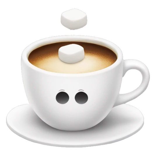 cup of coffee with marshmallows  sticker