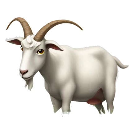 the goat is chewing grass bent over sticker