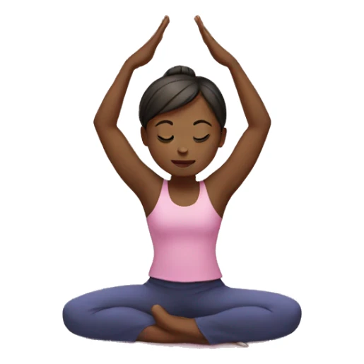 A girl doing yoga sticker