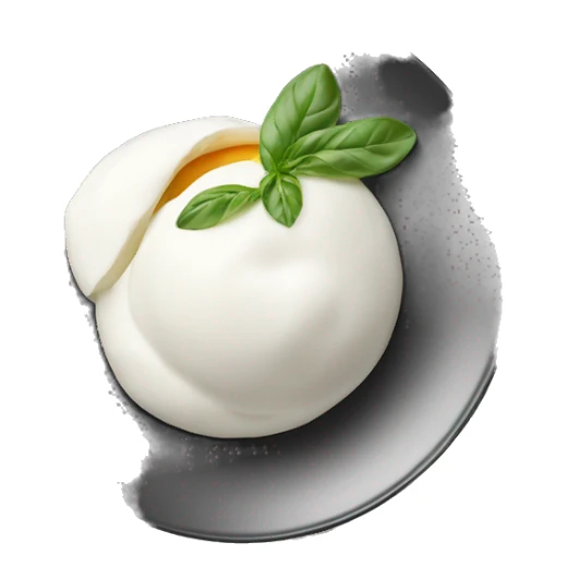 Mozzarella Buratta  on a plate  sticker