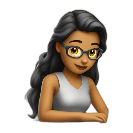 girl-writing-elixir-code-with-macbook sticker