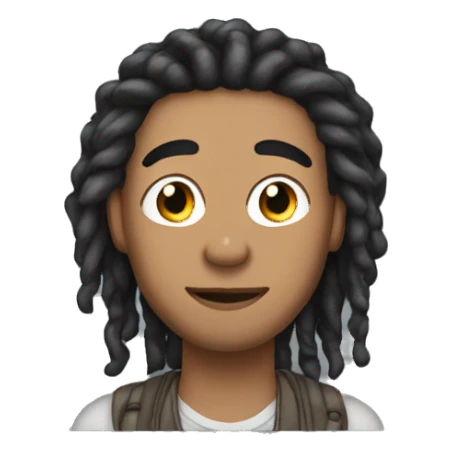 lightskin man with locs sticker