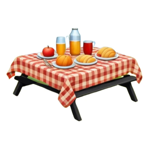 Fall picnic on a lake scenery  sticker
