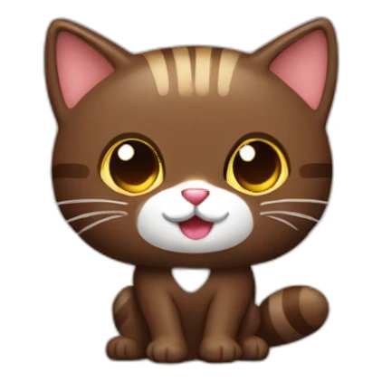 gato con un chocolate en las manos sticker
