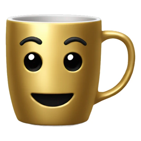 vintage Metallic Gold mug sticker