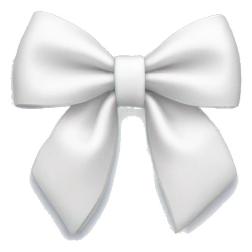 cute white hair bow sticker