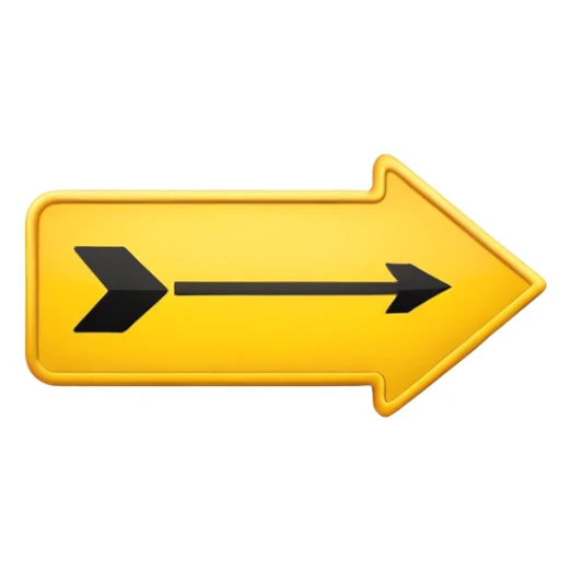 yellow sign in full direction sticker