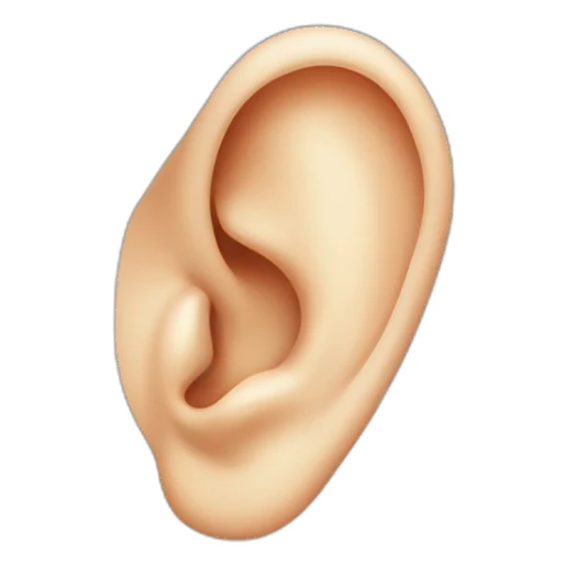 human ear, listening sticker