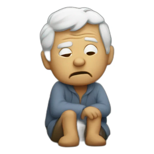 an old sad man pukes into a valley sticker