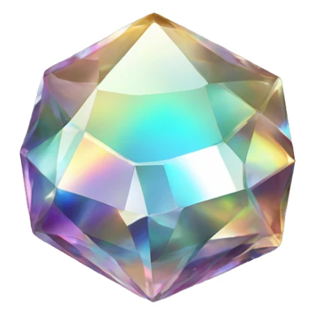 56-carat iridescent diamond crystal cluster sticker