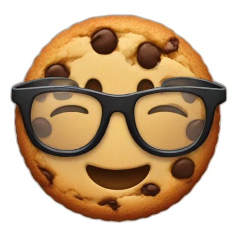 cookie wearing glasses sticker