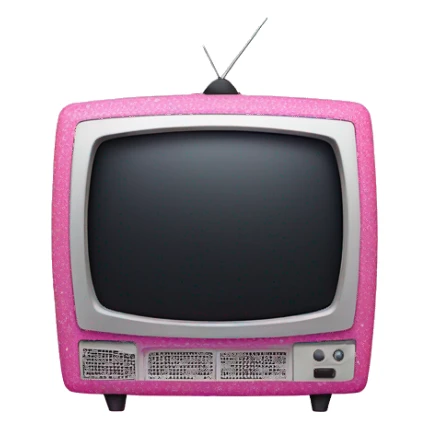 Pink ombre television with glitter  sticker