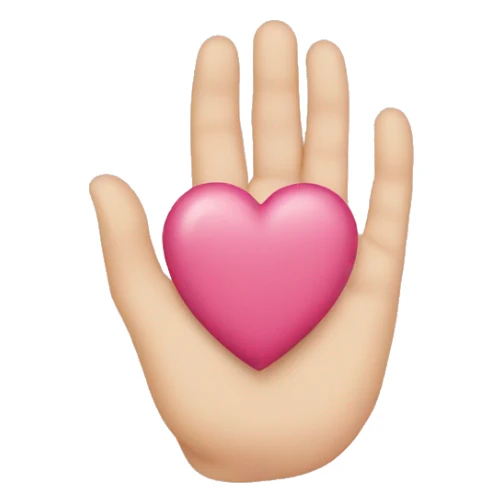 Hand heart on pinky sticker